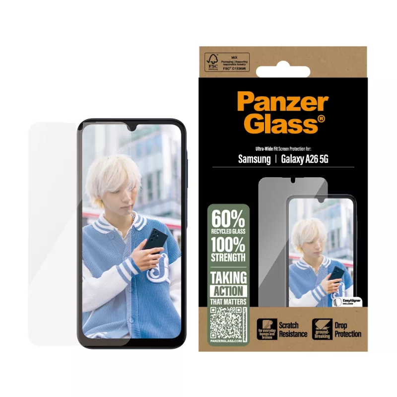 PanzerGlass ® ekrāna aizsargs Samsung Galaxy A26 5G | Ultra-Wide Fit