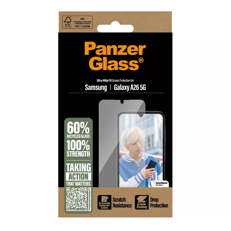PanzerGlass ® ekrāna aizsargs Samsung Galaxy A26 5G | Ultra-Wide Fit