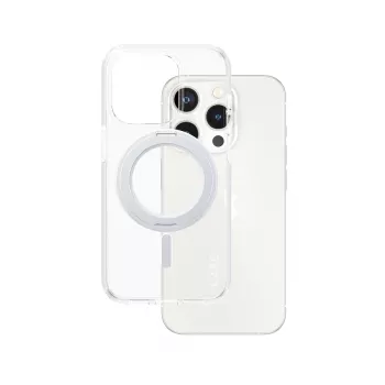 PanzerGlass CARE™ by ® korpuss caurspīdīgs ar sudraba statīvu un MagSafe iPhone 15 Pro