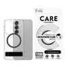 PanzerGlass CARE™ by ® vāciņš caurspīdīgs ar melnu balstu un Qi saderīgs Samsung Galaxy S25