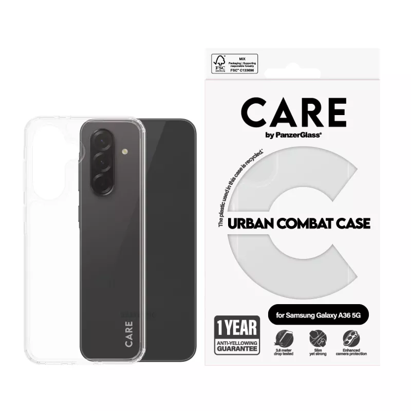 Cover PanzerGlass CARE by Flagship vāciņš Transparent Urban Combat Samsung Galaxy new A35 5G