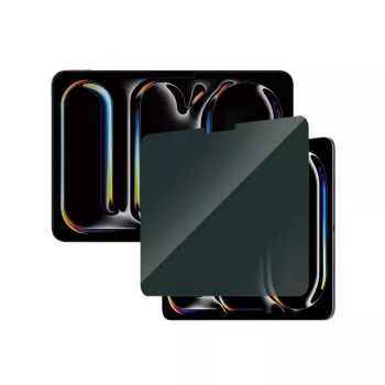 PanzerGlass Privacy ekrāna aizsargs „iPad Pro“ 11 collu (2024) M4, Ultra-Wide Fit, stikls, ar melnu rāmīti