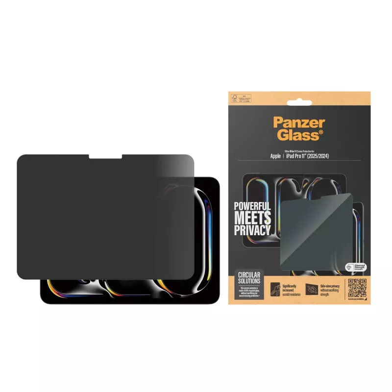 PanzerGlass ® Privātuma ekrāna aizsargs ® iPad Pro 11 inch (2024-2025) | Īpaši platais pieguļums