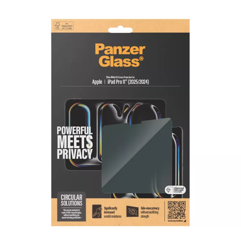 PanzerGlass ® Privātuma ekrāna aizsargs ® iPad Pro 11 inch (2024-2025) | Īpaši platais pieguļums