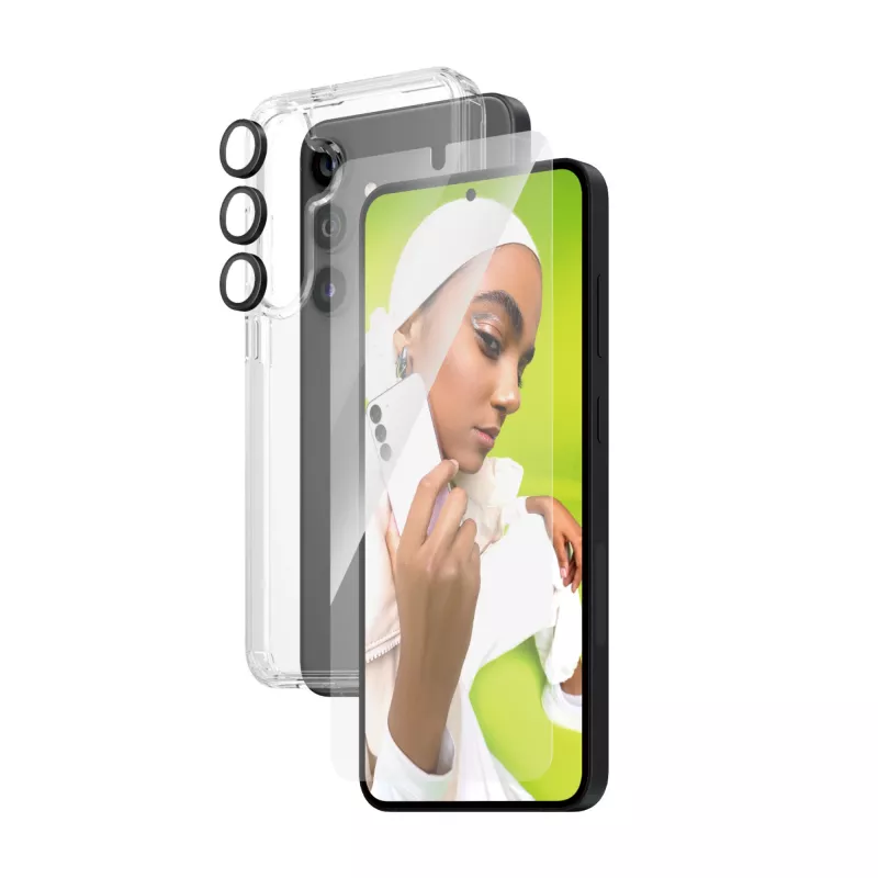 PanzerGlass ® 3-in-1 Bundle Samsung Galaxy S24+ | Ultra-Wide Fit ar EasyAligner