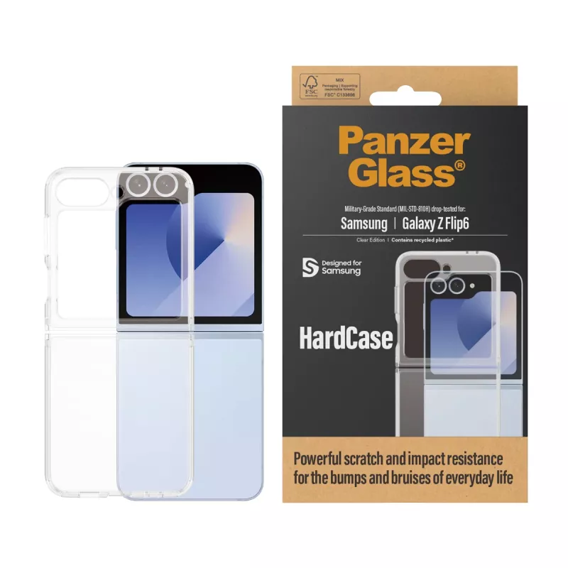 PanzerGlass ® HardCase Caurspīdīgs Samsung Galaxy Z Flip6, Vāciņš, Samsung, Samsung - Galaxy Z Flip6, Caurspīdīgs