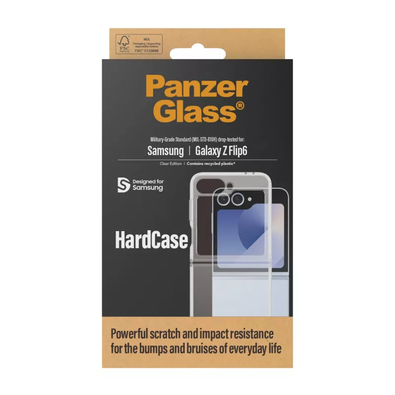 PanzerGlass ® HardCase Caurspīdīgs Samsung Galaxy Z Flip6, Vāciņš, Samsung, Samsung - Galaxy Z Flip6, Caurspīdīgs