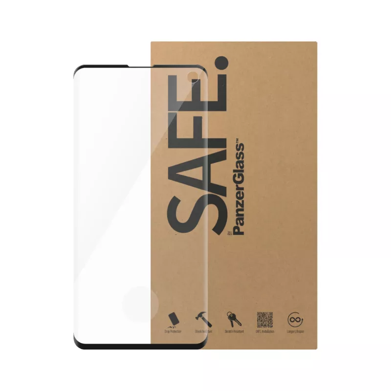 Ekrāna aizsargs PanzerGlass Samsung Galaxy S10e Ultra-Wide Fit izturīgs pret skrāpējumiem un triecieniem