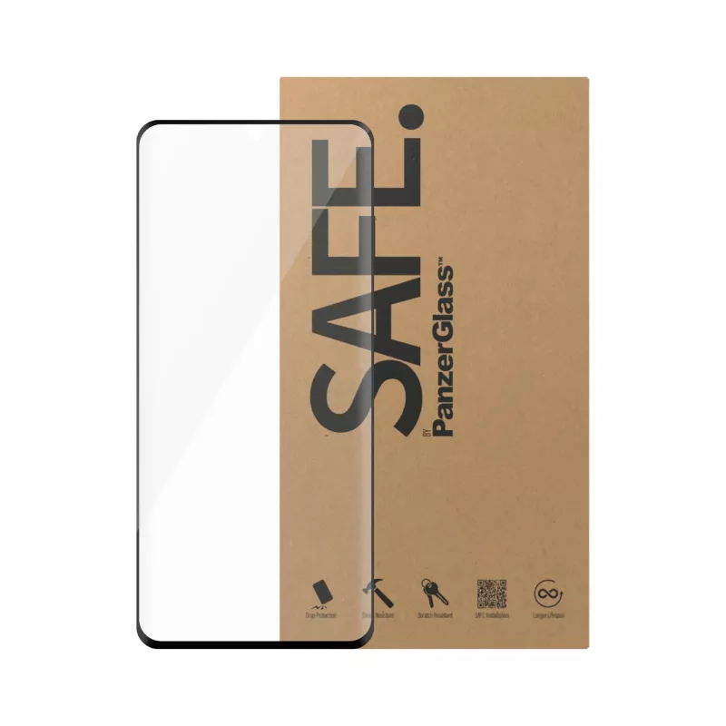 PanzerGlass SAFE. by ® ekrāna aizsargs ar melnu rāmi Samsung Galaxy S20 5G | Īpaši platas piemērotības | VAIRUMTIRDZNIECĪBA