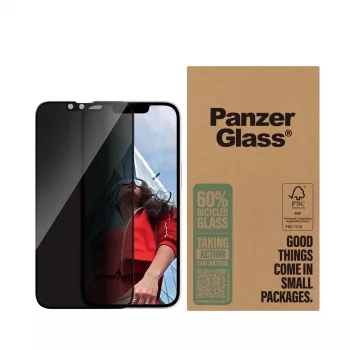 PanzerGlass ® privātuma ekrāna aizsargs iPhone 17e | 16e | 14 | 13 | 13 Pro | Ultra-Wide Fit