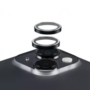 PanzerGlass ® Hoops® Kameru Objektīva Aizsargs Melns iPhone 15 | 15 Plus
