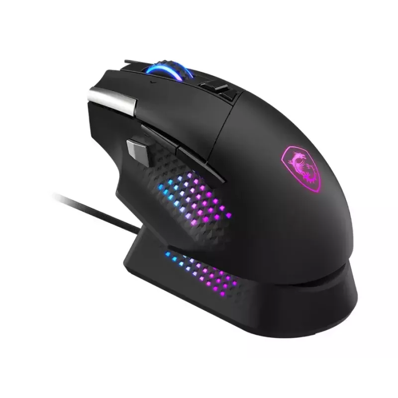 MSI S12-4301370-CLA pele Spēlēm Labās rokas RF Bezvadu + Bluetooth + USB A tipa Optiskais 26000 DPI