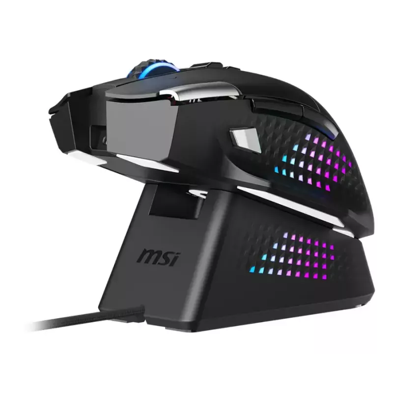 MSI S12-4301370-CLA pele Spēlēm Labās rokas RF Bezvadu + Bluetooth + USB A tipa Optiskais 26000 DPI