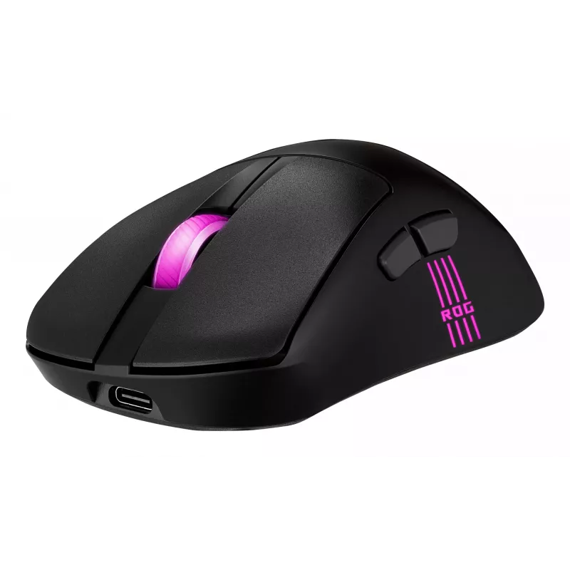 ASUS ROG Keris II Origin BLK pele Spēlēm Labroču RF Bezvadu + Bluetooth + USB Type-A Optiskā 42000 DPI