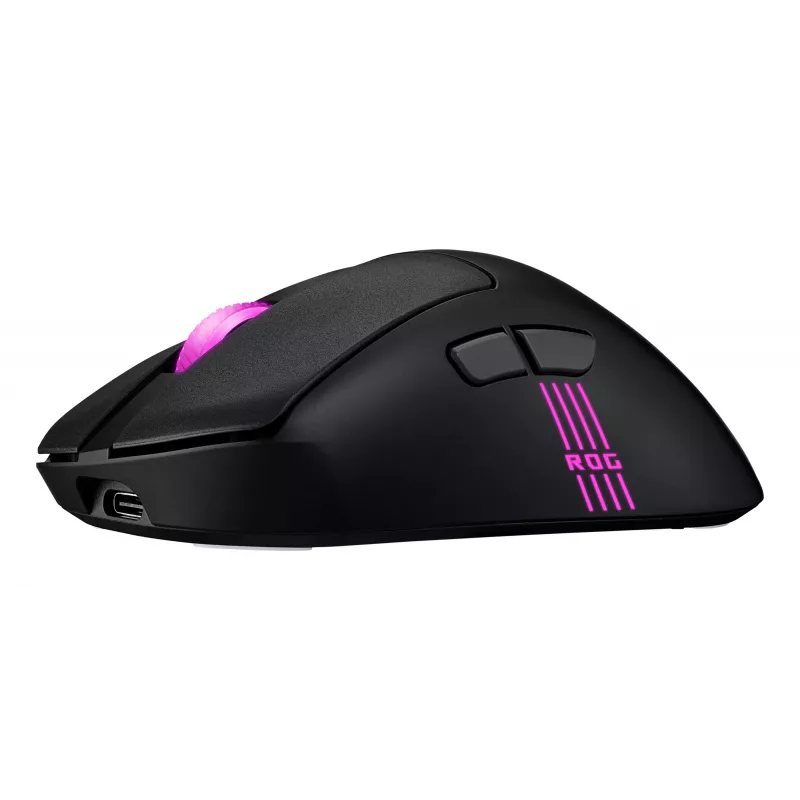 ASUS ROG Keris II Origin BLK pele Spēlēm Labroču RF Bezvadu + Bluetooth + USB Type-A Optiskā 42000 DPI