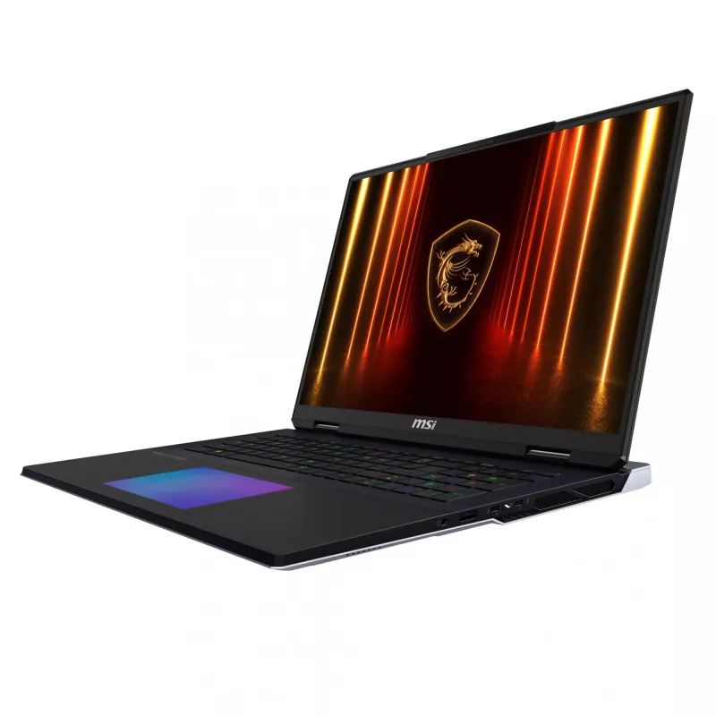MSI Titan 18 HX AI A2XWIG-073 klēpjdators Intel Core Ultra 9 285HX 45,7 cm (18 collu) UHD+ 64 GB DDR5-SDRAM 6 TB SSD NVIDIA GeForce RTX 5080 Wi-Fi 7 (802.11be) Windows 11 Pro Melns