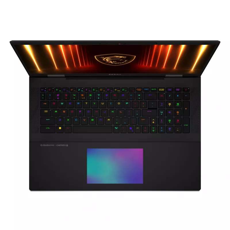 MSI Titan 18 HX AI A2XWIG-073 klēpjdators Intel Core Ultra 9 285HX 45,7 cm (18 collu) UHD+ 64 GB DDR5-SDRAM 6 TB SSD NVIDIA GeForce RTX 5080 Wi-Fi 7 (802.11be) Windows 11 Pro Melns