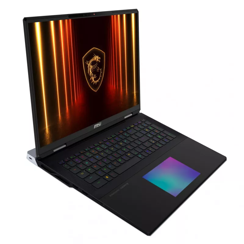 MSI Titan 18 HX AI A2XWIG-073 klēpjdators Intel Core Ultra 9 285HX 45,7 cm (18 collu) UHD+ 64 GB DDR5-SDRAM 6 TB SSD NVIDIA GeForce RTX 5080 Wi-Fi 7 (802.11be) Windows 11 Pro Melns
