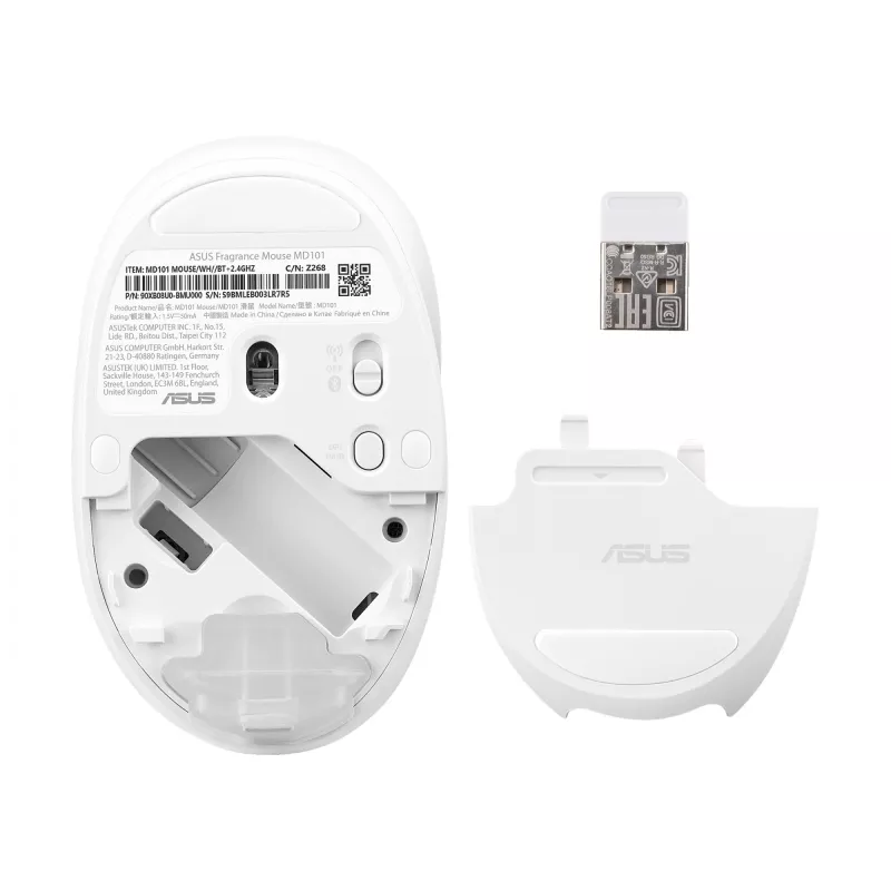 ASUS Fragrance MD101 pele Mājai Piemērota abām rokām RF Wireless + Bluetooth Optiskā 2400 UPI