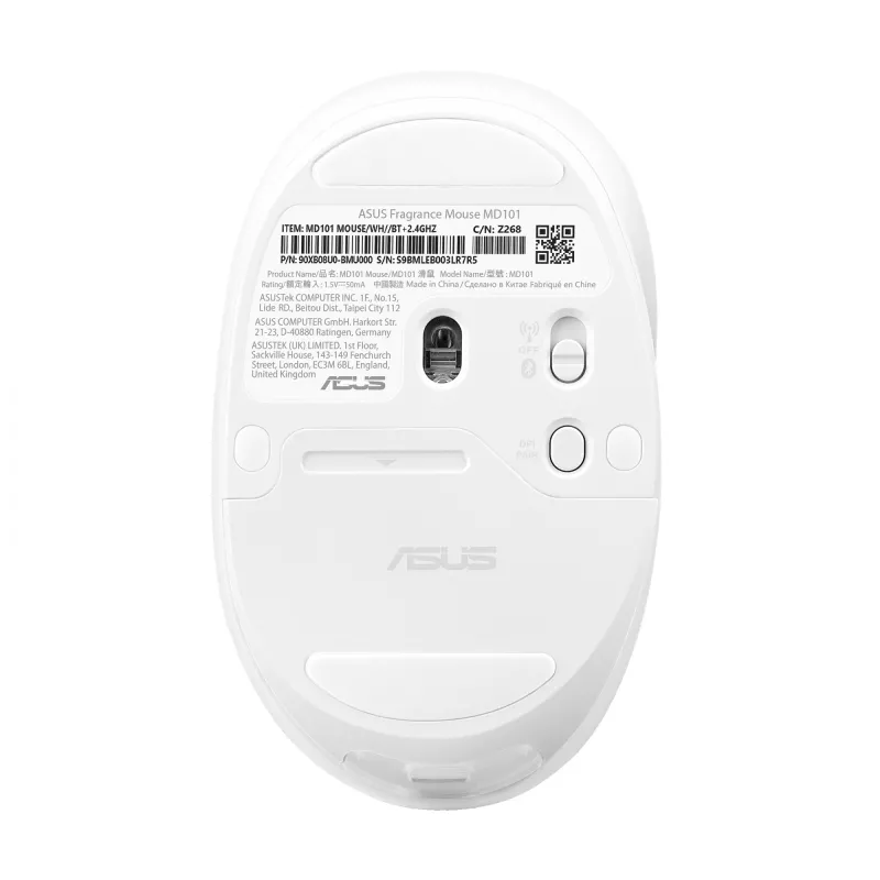 ASUS Fragrance MD101 pele Mājai Piemērota abām rokām RF Wireless + Bluetooth Optiskā 2400 UPI