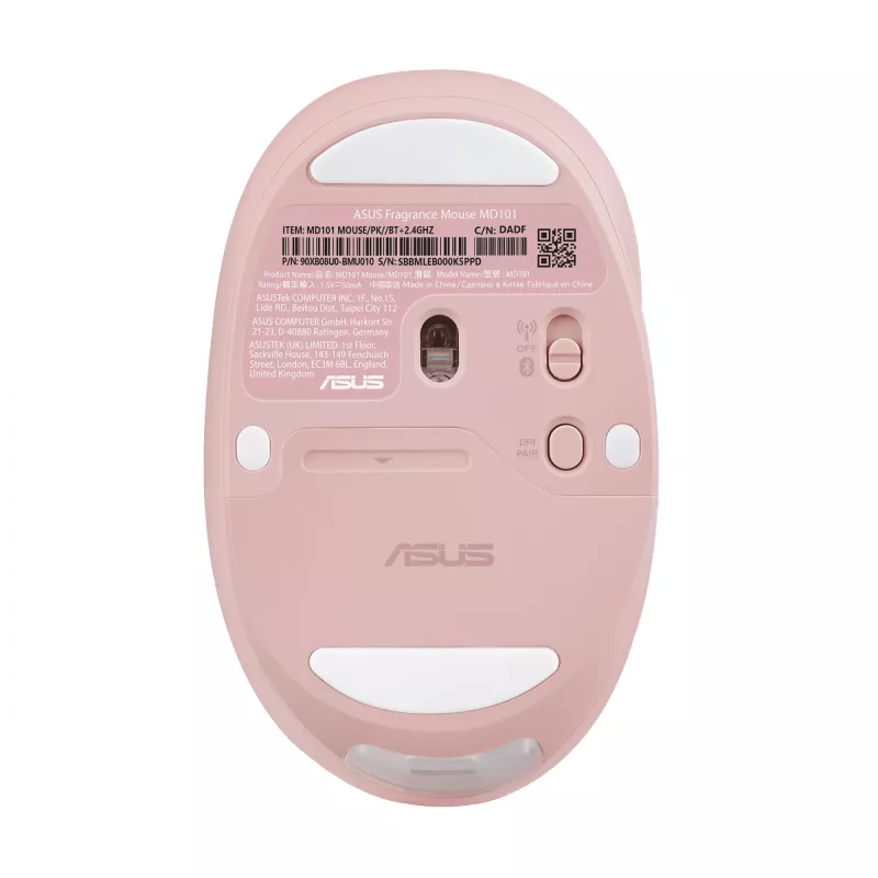 ASUS Fragrance MD101 pele Mājas Piemērota abām rokām RF Wireless + Bluetooth Optiskā 2400 DPI