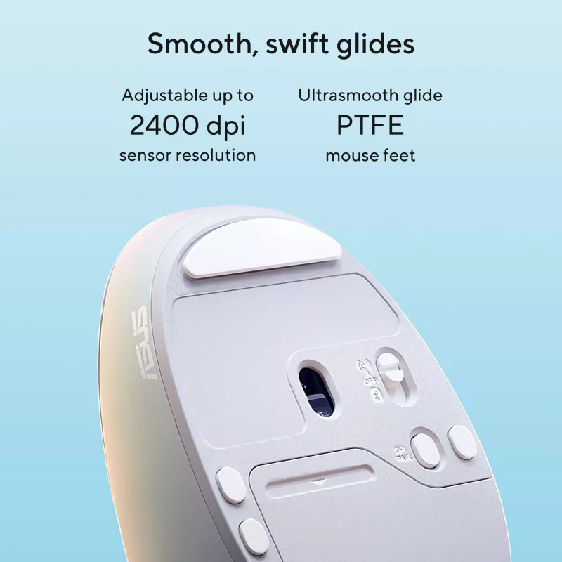 ASUS Fragrance MD101 pele Mājas Piemērota abām rokām RF Wireless + Bluetooth Optiskā 2400 DPI
