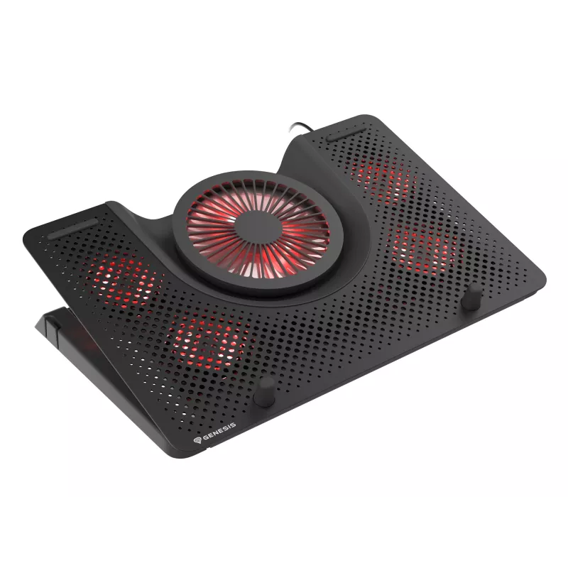 GENESIS Oxid 550 klēpjdatora dzesēšanas paliktnis 43.9 cm (17.3 collas) 2800 RPM Melns