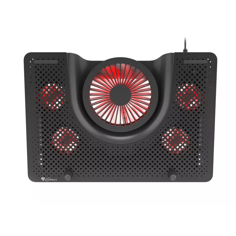 GENESIS Oxid 550 klēpjdatora dzesēšanas paliktnis 43.9 cm (17.3 collas) 2800 RPM Melns