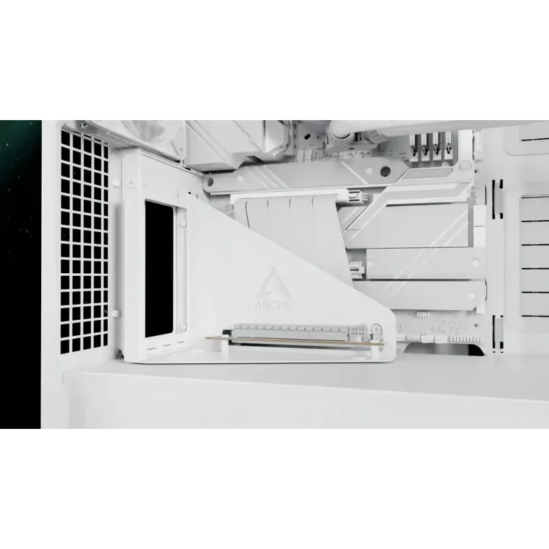 ARCTIC Xtender VG (White) Premium E-ATX PC korpuss ar vertikālu GPU stiprinājumu