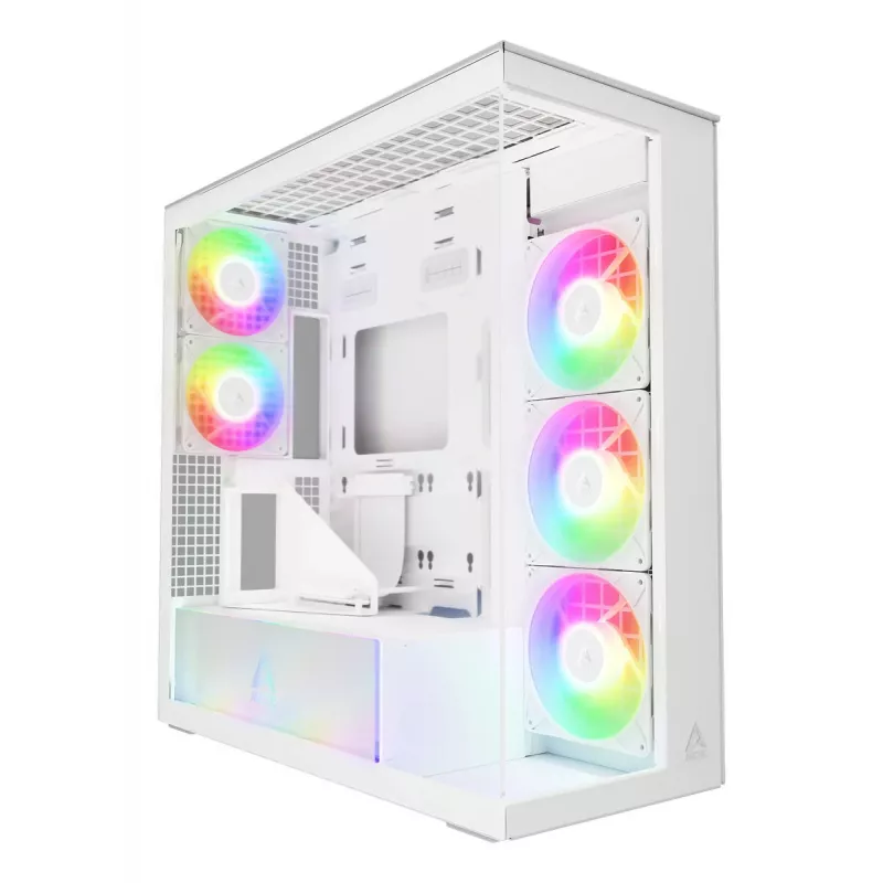 ARCTIC Xtender VG (White) Premium E-ATX PC korpuss ar vertikālu GPU stiprinājumu