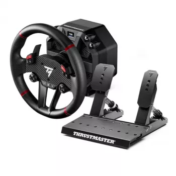 Thrustmaster T598 Melns, Red USB Stūre + Pedāļi Analoga / Digitāla PC, PlayStation 4, PlayStation 5