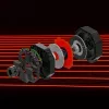 Thrustmaster T598 Melns, Red USB Stūre + Pedāļi Analoga / Digitāla PC, PlayStation 4, PlayStation 5