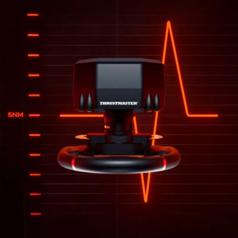 Thrustmaster T598 Melns, Red USB Stūre + Pedāļi Analoga / Digitāla PC, PlayStation 4, PlayStation 5