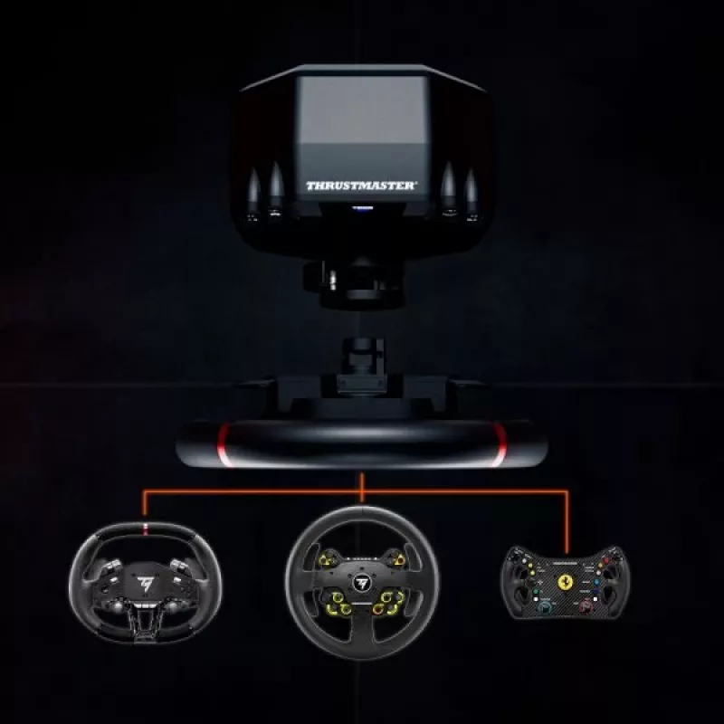 Thrustmaster T598 Melns, Red USB Stūre + Pedāļi Analoga / Digitāla PC, PlayStation 4, PlayStation 5