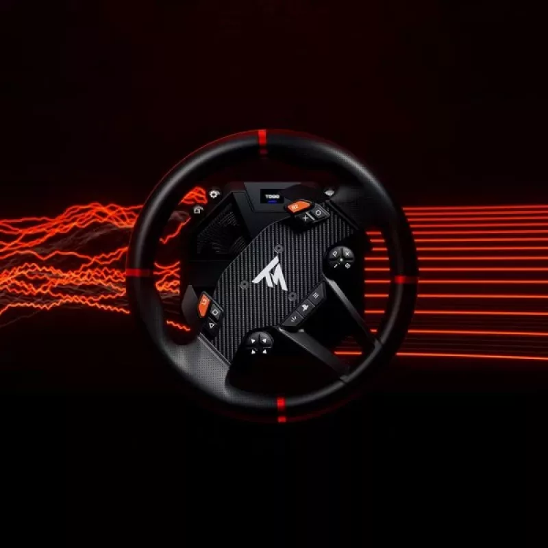 Thrustmaster T598 Melns, Red USB Stūre + Pedāļi Analoga / Digitāla PC, PlayStation 4, PlayStation 5