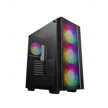 PC Case DeepCool MATREXX 55 MESH V4 C Midi Tower Melns — ATX, Tempered Glass, Front Mesh, USB-C