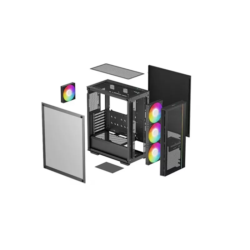 PC Case DeepCool MATREXX 55 MESH V4 C Midi Tower Melns — ATX, Tempered Glass, Front Mesh, USB-C