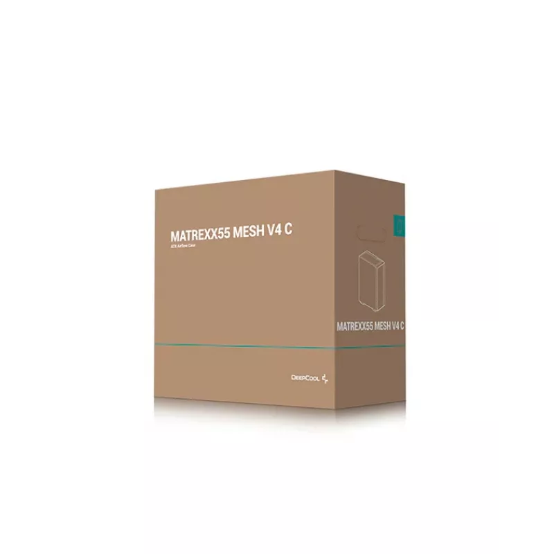 PC Case DeepCool MATREXX 55 MESH V4 C Midi Tower Melns — ATX, Tempered Glass, Front Mesh, USB-C