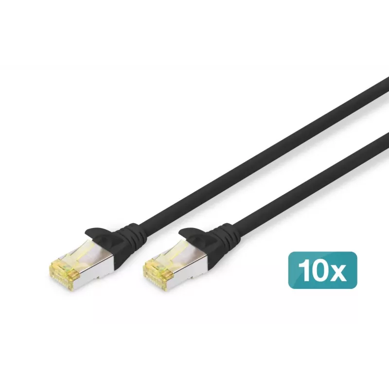 DIGITUS 10in tīkls bundle incl. 9U cabinet Melns shelf PDU 8-port switch CAT6 patch panel