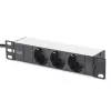 DIGITUS 10in tīkls bundle incl. 9U cabinet Melns shelf PDU 8-port switch CAT6 patch panel
