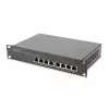 DIGITUS 10in tīkls bundle incl. 9U cabinet Melns shelf PDU 8-port switch CAT6 patch panel