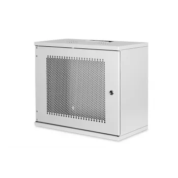 DIGITUS 9U sienas montāžas skapis - SOHO nesamontēts 460x540x400 mm perforētas priekšējās durvis pelēks