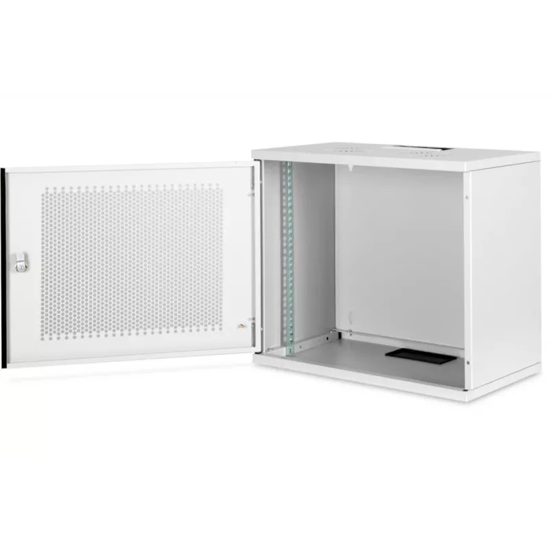 DIGITUS 9U sienas montāžas skapis - SOHO nesamontēts 460x540x400 mm perforētas priekšējās durvis pelēks