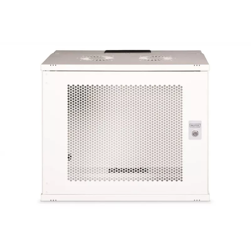 DIGITUS 19 collu 9U sienas skapis SOHO Pro perforētām durvīm 460 x 540 x 400 mm nesamontēts pelēks