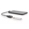 DIGITUS USB 2.0 adaptera kabelis, OTG, tips micro B - A M/F, 15cm USB 2.0 saderīgs, taisnā leņķī, melns