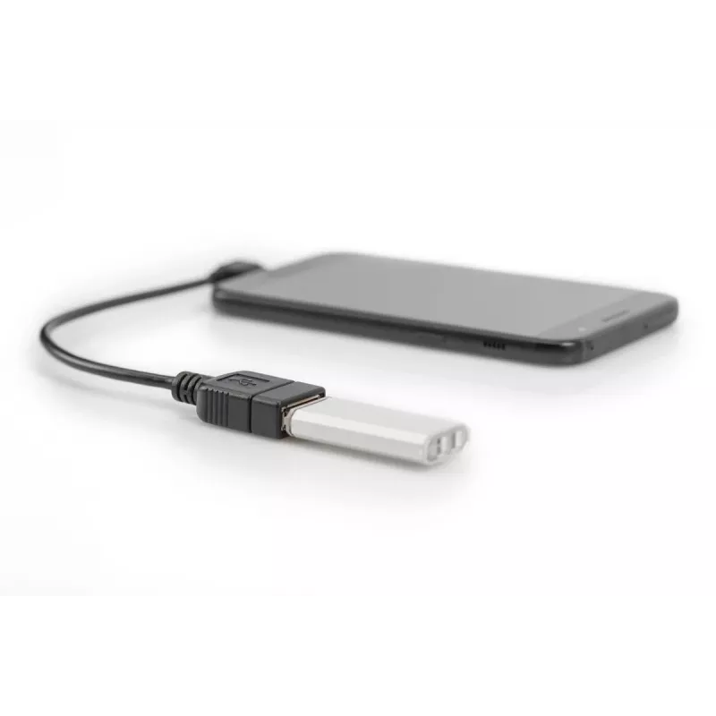 DIGITUS USB 2.0 adaptera kabelis, OTG, tips micro B - A M/F, 15cm USB 2.0 saderīgs, taisnā leņķī, melns