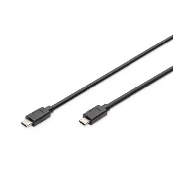 DIGITUS USB Type-C savienojuma kabelis, type C to C M/M, 1m Gen2 Melns (AK-300139-010-S)