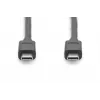 DIGITUS USB Type-C savienojuma kabelis, type C to C M/M, 1m Gen2 Melns (AK-300139-010-S)