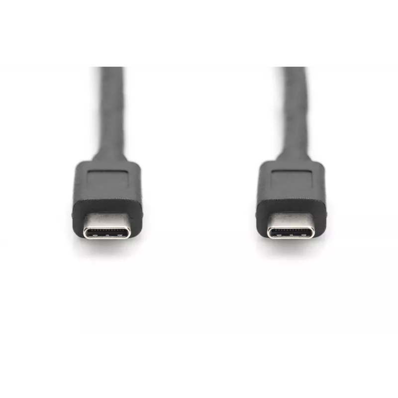 DIGITUS USB Type-C savienojuma kabelis, type C to C M/M, 1m Gen2 Melns (AK-300139-010-S)