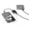 DIGITUS USB Type-C sadalītāja kabelis, C tips - 3,5 mm+C tips M/F/F, 20 cm, Melns